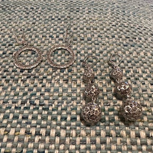 Sterling Silver 925 Dangle Drop Earrings Bundle - Picture 6 of 9